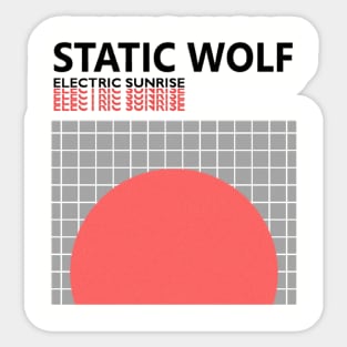 Electric Sunrise by Static Wolf Sticker